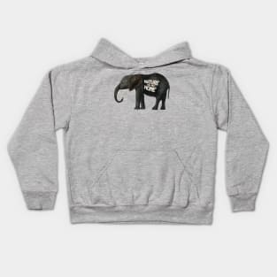 Nature is my Home The Elephant Kids Hoodie